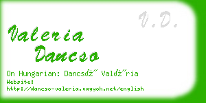 valeria dancso business card